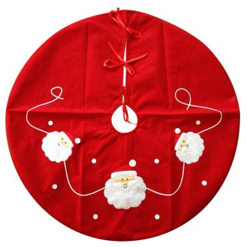 Christmas red santa pattern tree skirt