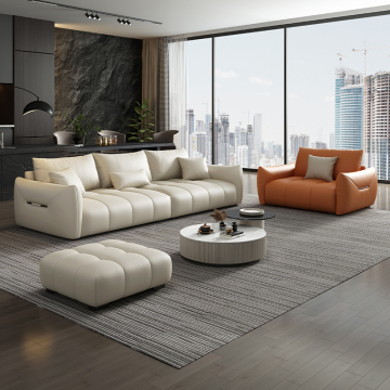 Nordic Luxury Leather Sofa Set for Living Room