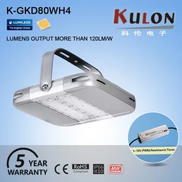Aluminum housing PC lens IP66 square 80w led high bay light