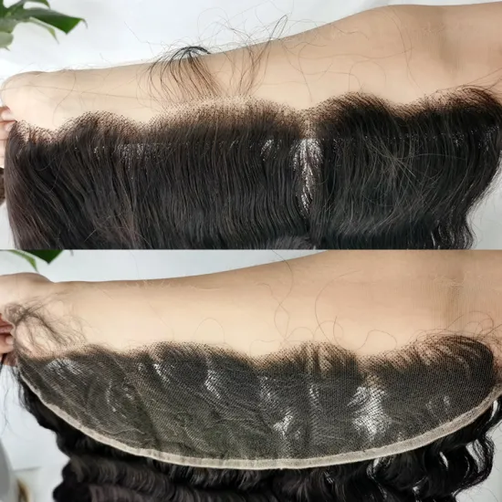 Best Quality Cuticle Aligned Thin Transparent HD Lace Frontal/Closure, Pre Plucked 13x6 Virgin Transparent Swiss HD Lace Frontal