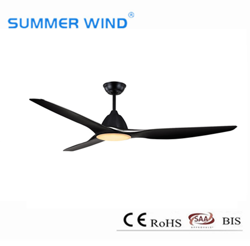 Mute Quiet Remote Control Black Led Ceiling Fan