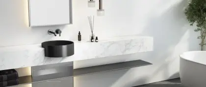 Round Black Bathroom Single Basin Wash Basin