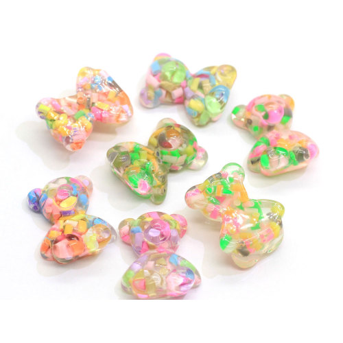 Mixed Color Glitter Bowknot Cute Resins Hair Accessories Girls Bedroom Ornaments Phone Shell Decoration Beads