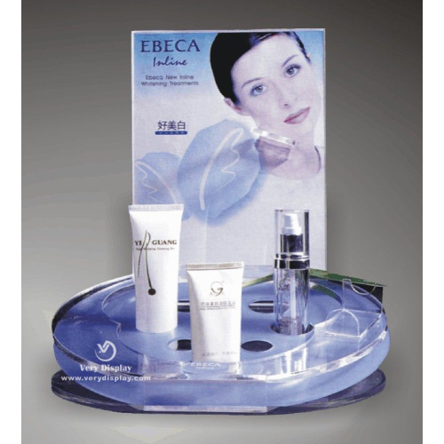 Display con bancone Display di cosmetici con banco acrilico personalizzato