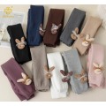 Meia-calça de coelho fofa com veludo grosso
