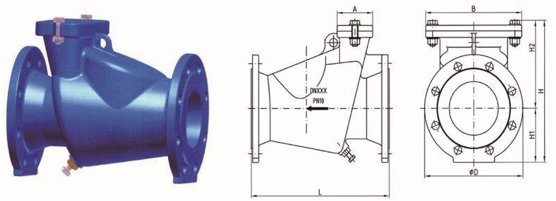 Rubber-Flap Check Valve Acc. to En 12334