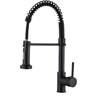 Black Single Hole Single Lever Kitchen Faucet