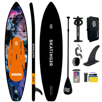 China OEM/ODM podwójna warstwa nadmuchiwana tablica SUP Fusion Black Paddle Board