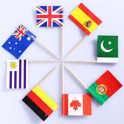 customized Flag national flag tag toothpick flag