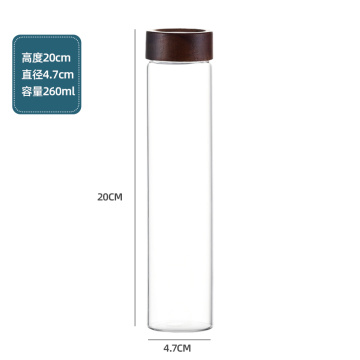 Acacia wood lid glass bottle for medicinal materials