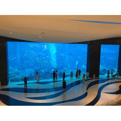 Sheet for underwater acrylic glass tunnel aquariums