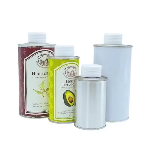 Lata de óleo de cozinha virgem personalizada de 500ml