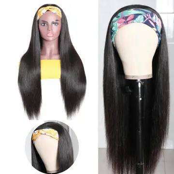 Top Virgin Kinky Curly 150% Density Headband Wigs Natural Color 100% Human Hair for Black Women