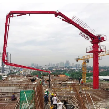 Compact Structure ZK 33m Concrete Placing Boom with Floor Climbing Type Concrete Spreader Boom Pump