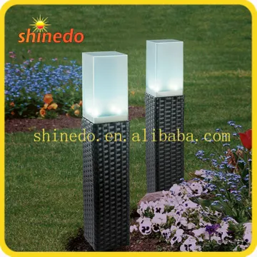 2016 solar rattan light wicker garden lamp