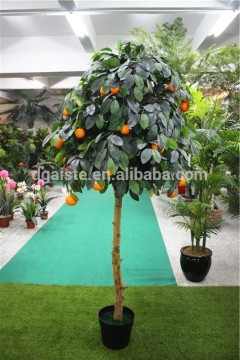 Home gardens for curtain hotel decoration 200cm Height making artificial live plastic green orange bonsai tree EZZPZ06 0301