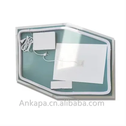 High-Tech Smart Irregular Shaped Silver LED Lighted Intelligent Mirror for Hotels