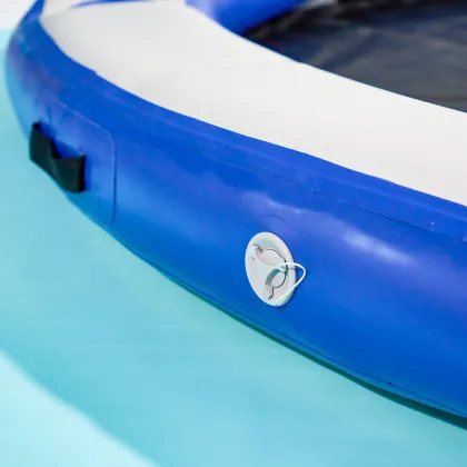 Circular hammock on the water