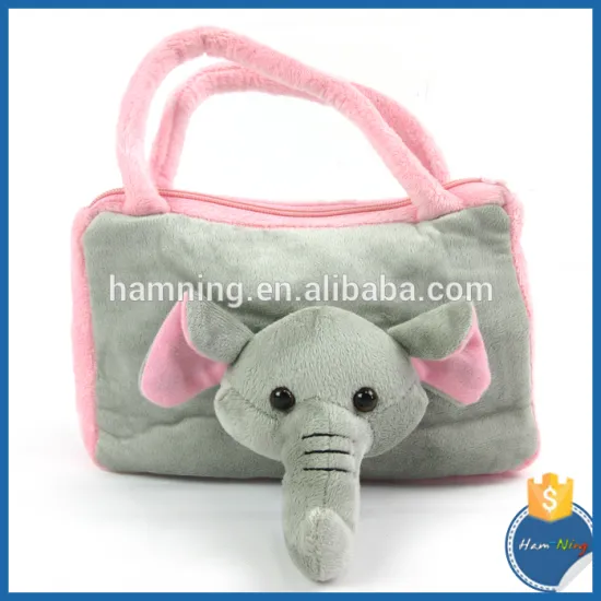 baby stuffed animal toy hand plush animal head bag