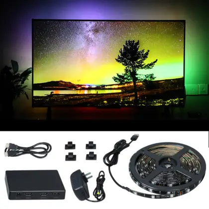 55-85 Inch TV RGBIC LED Backlight Strip with HDMI 4K60Hz Sync Box for Color Sync
