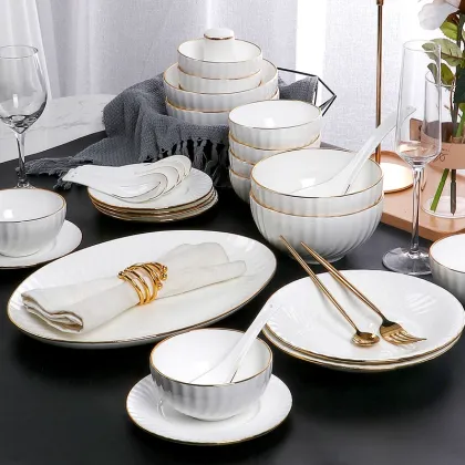 Superior Quality Plates Dinner Fresh Bowl Ceramic Tableware