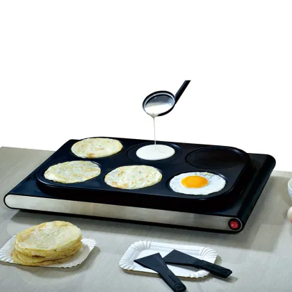Factory Price Electric Pancake Maker with 6 Pan Flat Top