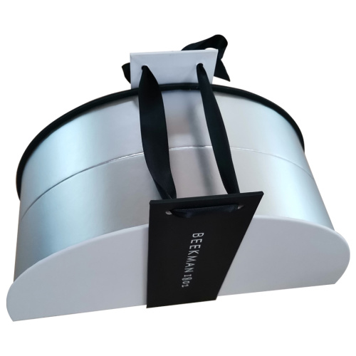 Semicircle book shaped box with flocking tray