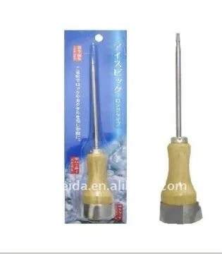 wooden handle ice needle