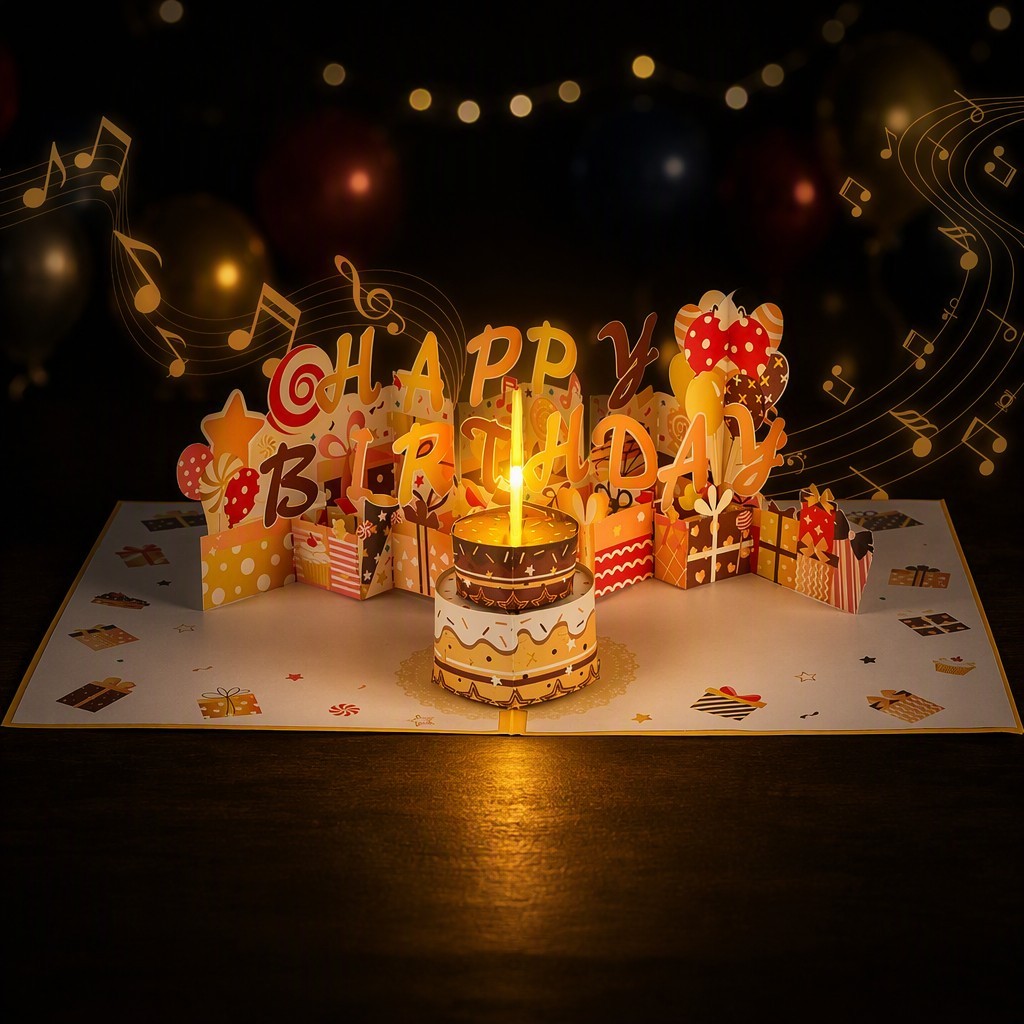 gift box birthday pop up card