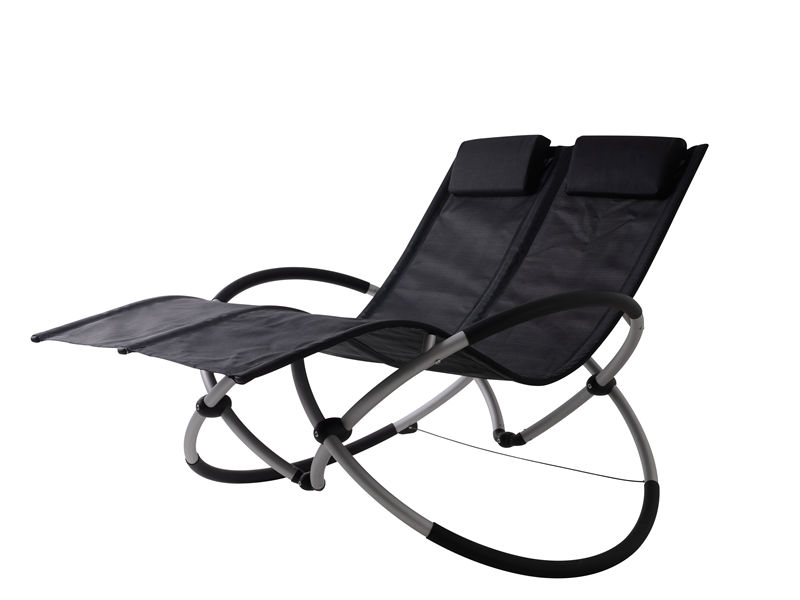 foldable alu.double seat rocking chair S1102