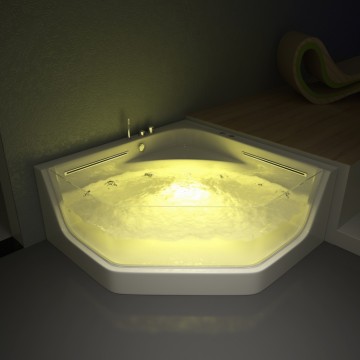Modern Double Whirlpool Bathtubs with Massage Functions for Home Spa