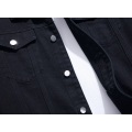 High Quality Men's Black Denim Jacket Wholesale Custom