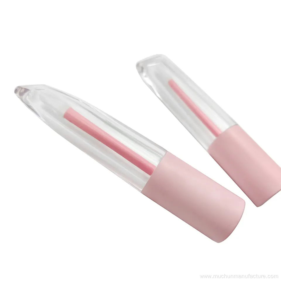 pink clear transparent lipgloss tubes