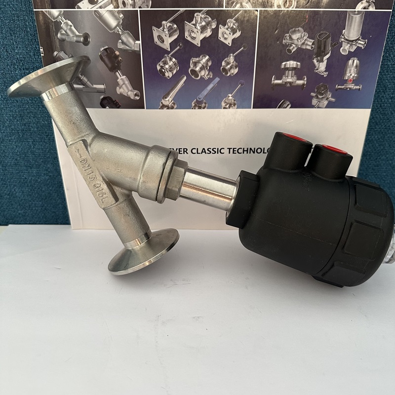 Double Acting Stainless Steel Pneumatic Angle Seat Valve