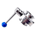 Sanitary Stainless Steel Tri Clover Clamp Manual Butterfly Valve: Aohoy Dairy Food Grade SS 304 316