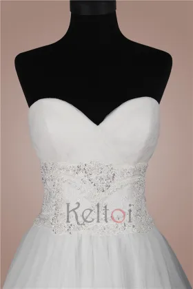 floor length beijing boob tube top design wedding dress