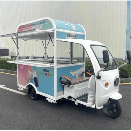 Multi-functional electric tricycle for selling snacks