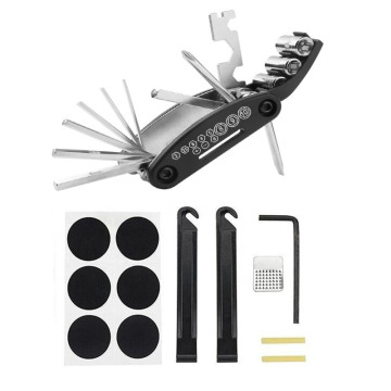 16-in-1 Glue-free Bike Repair Tool Kit with Pouch Bag