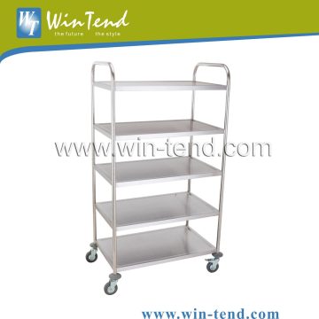 Stainless Steel 5-Tier Multi-Utility Hand Trolley