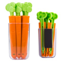 5Pcs Food Sealing Clip Food Tongs Cartoon Orange Carrot Shape Moisture-Proof Closure Clamp for Food Fresh Keeping Kichen Tools