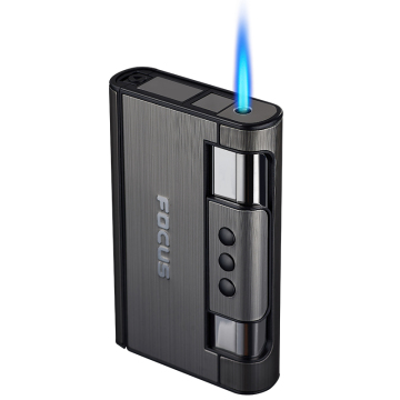 Ultrathin Cigarette Case with Auto Pop Out and Windproof Jet Flame Lighter - Wholesale Manufacturer