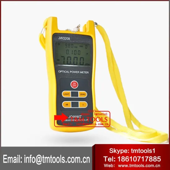 JW3208,Alkaline batteries power supply, handheld fiber optic power meter