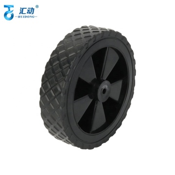 5 Inch Black Polyurethane Foam Solid Trolley Wheels for Outdoor Camping and Beach Use