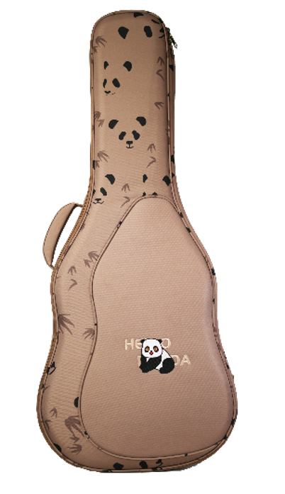 Portez un sac pour 42 "" guitare acoustique (motif de broderie Panda et d'impression)