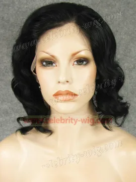 Black Elegant Wavy Synthetic Lace Front Wig