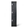 3 Door Box Lockers Black for formal offices