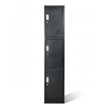 3 Door Box Lockers Black for formal offices