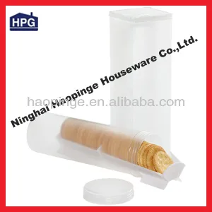 Plastic Transparent Clear Round Cracker/Cookie/Food Storage Box