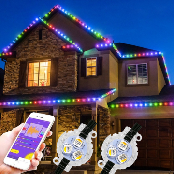 RGB & RGBW 12V/24V Pixel Lights for House Decoration - Smart Trim Lights for Christmas & Holidays