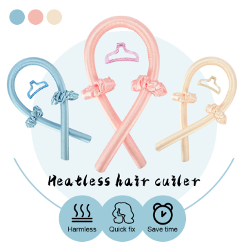 Magic Flexi Heatless Hair Curling Wand Set with Foam Bendy Rollers and Headband